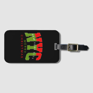 New York City New York Merry Christmas Travel Gift Luggage Tag
