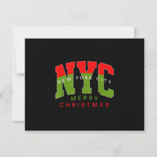 New York City New York Merry Christmas Travel Gift RSVP Card