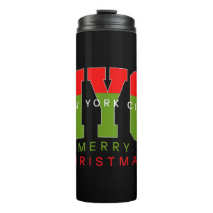 New York City New York Merry Christmas Travel Gift Thermal Tumbler