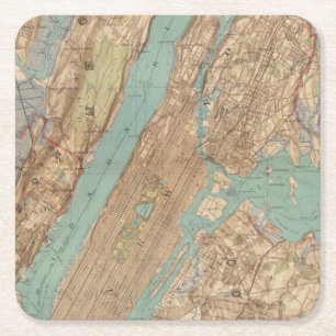 New York City, New York Square Paper Coaster