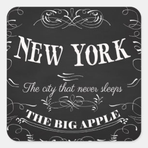 New York City New York-The City That Never Sleeps Square Sticker