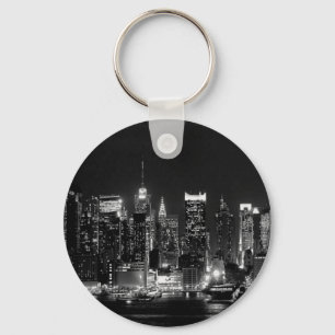 New York City Night Key Ring