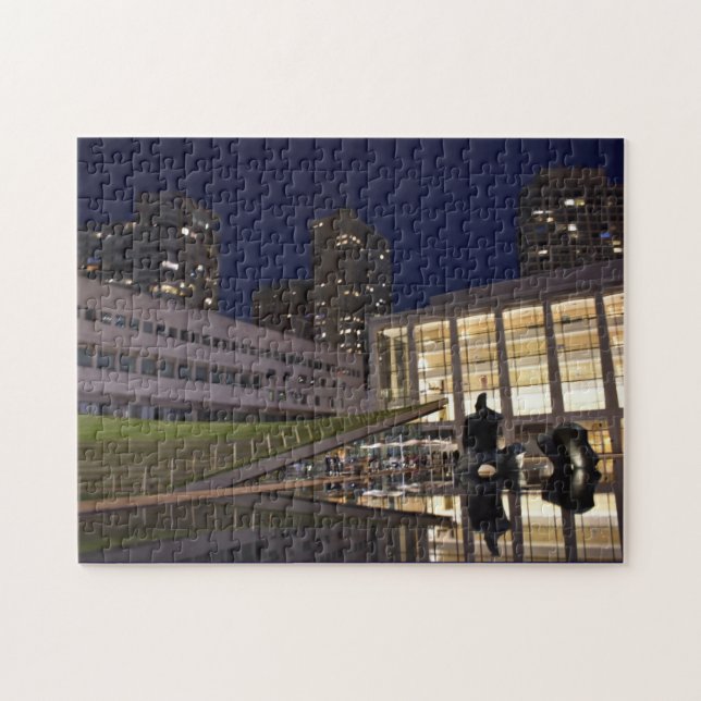 New York City Night Lincoln Centre NYC Photography Jigsaw Puzzle (Horizontal)