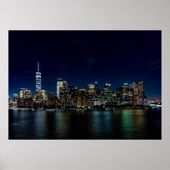 New York City Night Skyline Poster (Front)