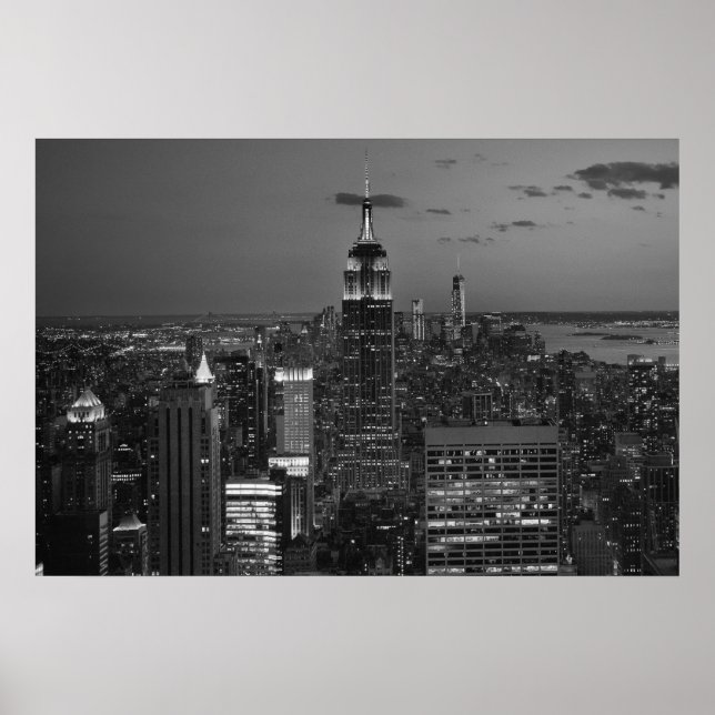 New York City night skyline Poster (Front)