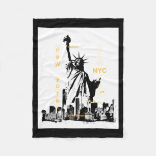 New York City Ny Nyc Statue Of Liberty _1 Fleece Blanket