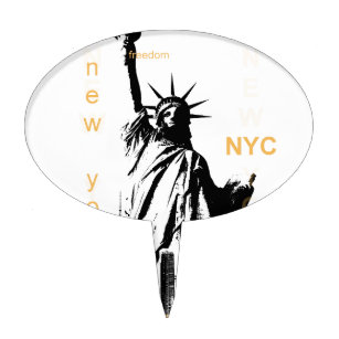New York City Ny Nyc Statue of Liberty Cake Pick