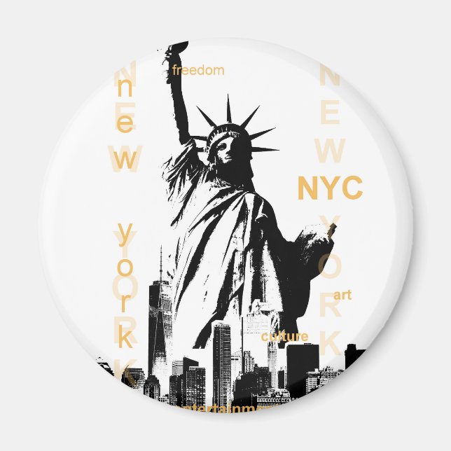New York City Ny Nyc Statue of Liberty Magnet (Front)