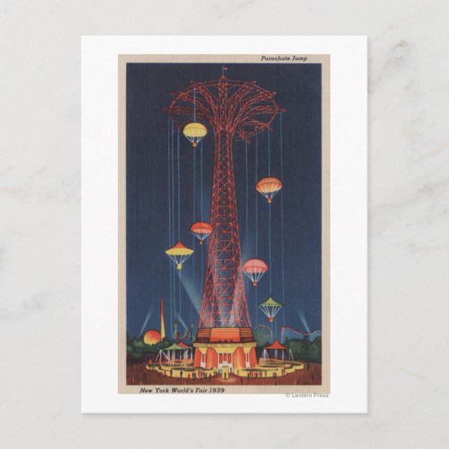 New York City, NY - Parachute Jump at World's Postcard (Front)