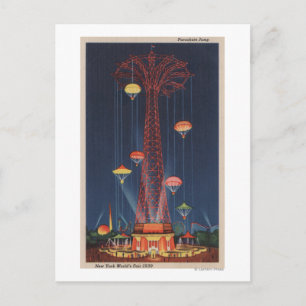New York City, NY - Parachute Jump at World's Postcard