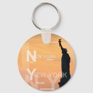 new york city ny statue of liberty usa key ring