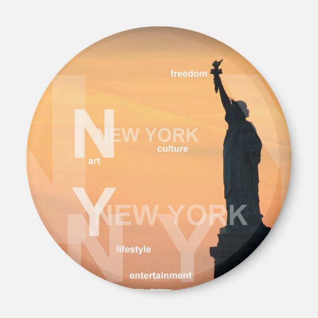 new york city ny statue of liberty usa magnet (Front)