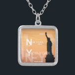 new york city ny statue of liberty usa silver plated necklace<br><div class="desc">New York City Ny Nyc Statue of Liberty USA</div>