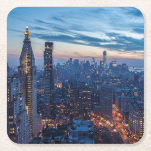 New York City, NY, USA Square Paper Coaster