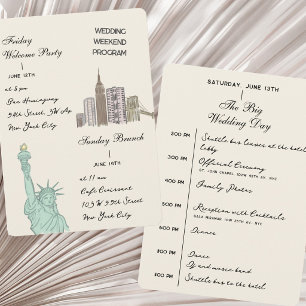 New York City NY Wedding Itinerary weekend Program