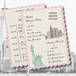 New York City NY Wedding Itinerary weekend Program