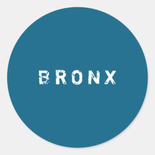 New York City Nyc Bronx Retro Clic Black Value Classic Round Sticker
