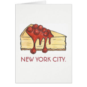 New York City NYC Cherry Cheesecake Slice