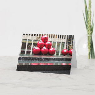 New York City NYC Christmas Decorations Sixth Ave Holiday Card