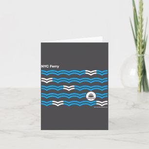 New York City Nyc Ferry Waves Swea _1 Card
