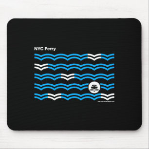 New York City Nyc Ferry Waves Swea Mouse Pad