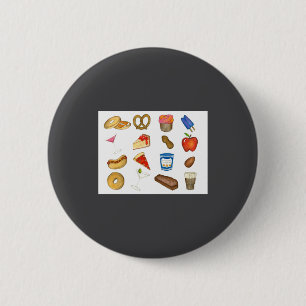New York City Nyc Foods Zza Bagel Steak _1 6 Cm Round Badge