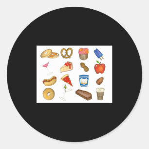 New York City Nyc Foods Zza Bagel Steak Classic Round Sticker