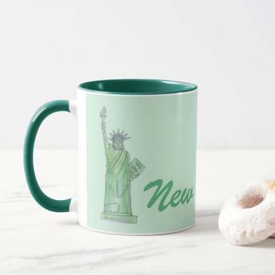 New York City NYC Green Statue of Liberty Lady Mug