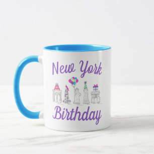 New York City NYC Landmarks Birthday Party Mug