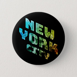 New York City NYC Skyline Downtown Manhattan Metro 6 Cm Round Badge
