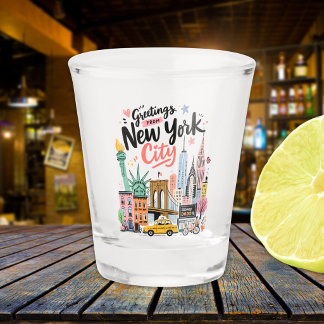 New York City NYC Skyline Souvenir Shot Glass