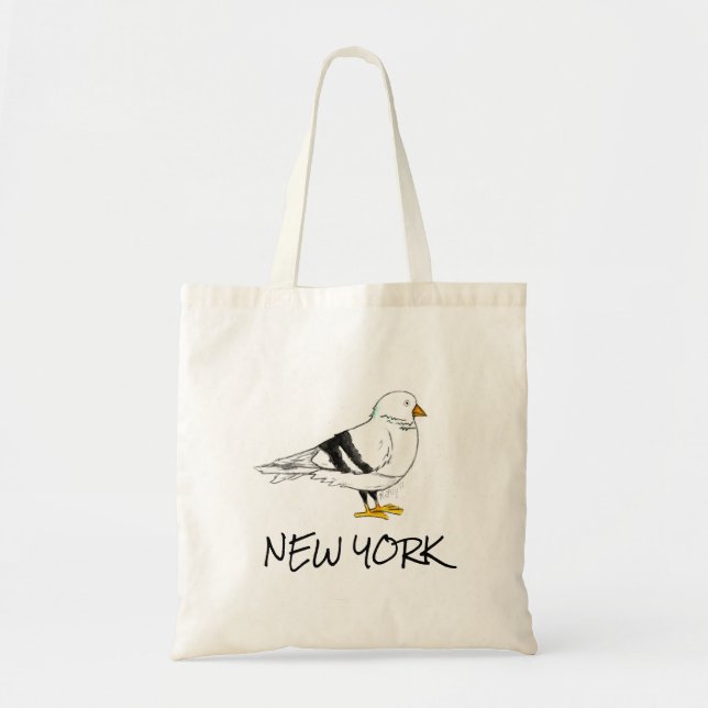 New York City NYC Trip Pigeon Bird Birds Tote (Front)