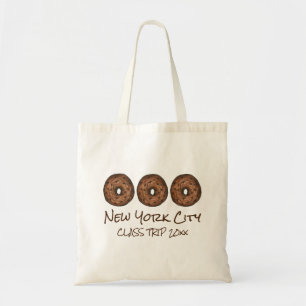 New York City NYC Trip Raisin Bagel Bagels Tote Bag