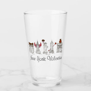 New York City NYC Valentine Holiday Landmarks Glass