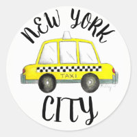 New York City NYC Yellow Chequered Taxi Cab Car