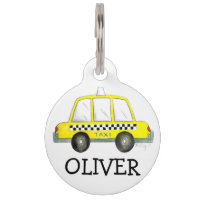 New York City NYC Yellow Chequered Taxi Cab Car