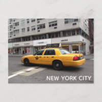 New York City NYC Yellow Chequered Taxi Cab Car
