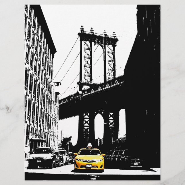 New York City Nyc Yellow Taxi Pop Art (Front)