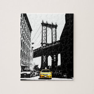 New York City Nyc Yellow Taxi Pop Art Jigsaw Puzzle