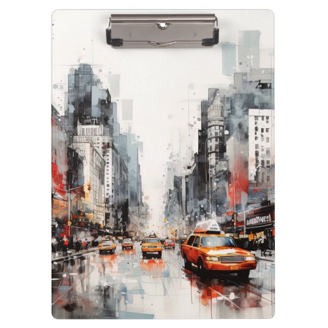 New York City, painted landscape. Clipboard (Front)