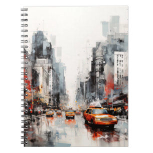 New York City, painted landscape. Notebook