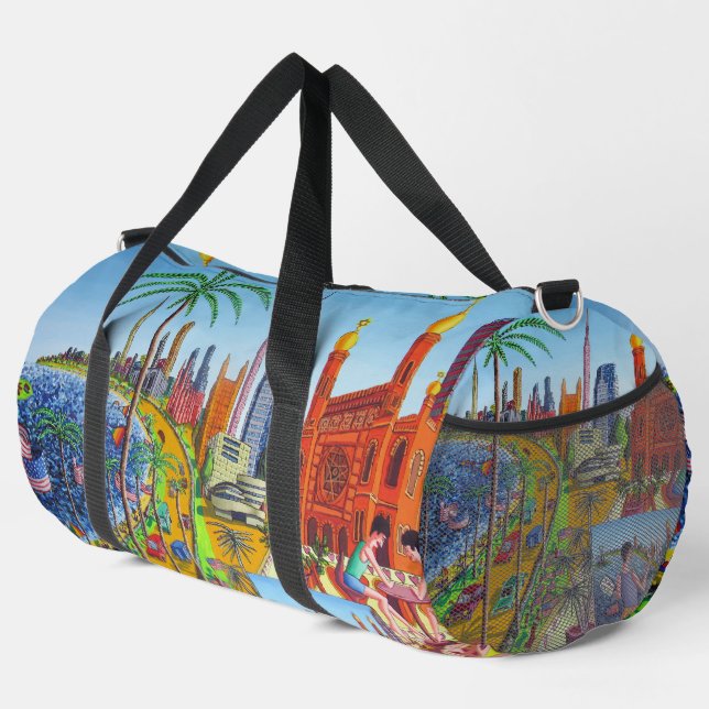 New York City Painting Duffle Bag (Right Corner)