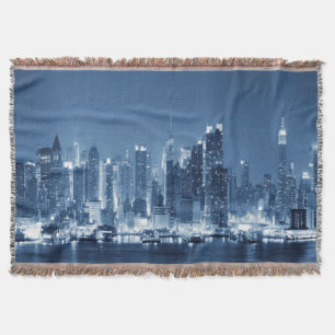 New-York City Panoramic Skyline Throw Blanket