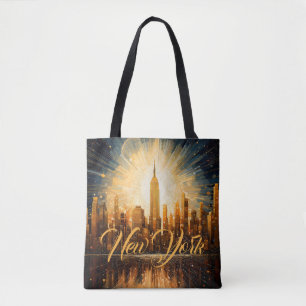 New York City pattern bag is a stylish accessory