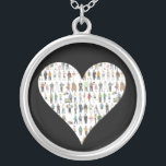 New York City People NYC Painted Heart Necklace<br><div class="desc">Features an original pen-and-ink and watercolor illustration of all of the various inhabitants of New York City's five boroughs, from cabbies to doormen to nannies to dog walkers to hipsters to tourists, and just about everyone in between! Illustration has been crafted into a heart shape to reflect New York City's...</div>