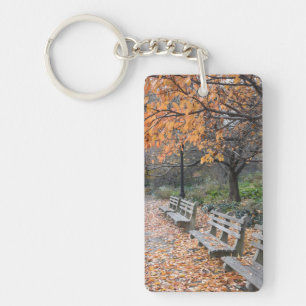 New York City Photography Autumn in Riverside Park Key Ring