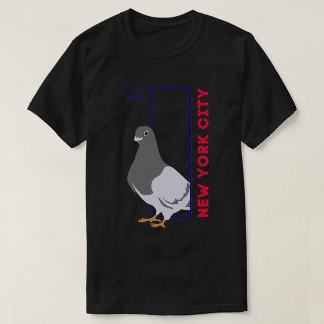 New York City Pigeon T-Shirt (Design Front)