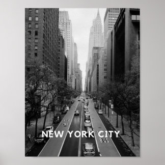 New York City Poster Wallart black-white Streetart