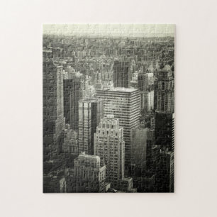 New York City Puzzle - Black and White