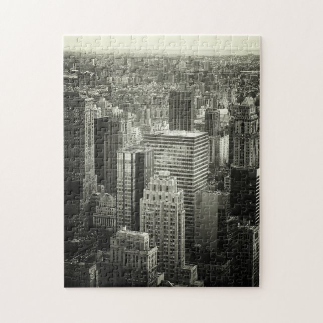 New York City Puzzle - Black and White (Vertical)